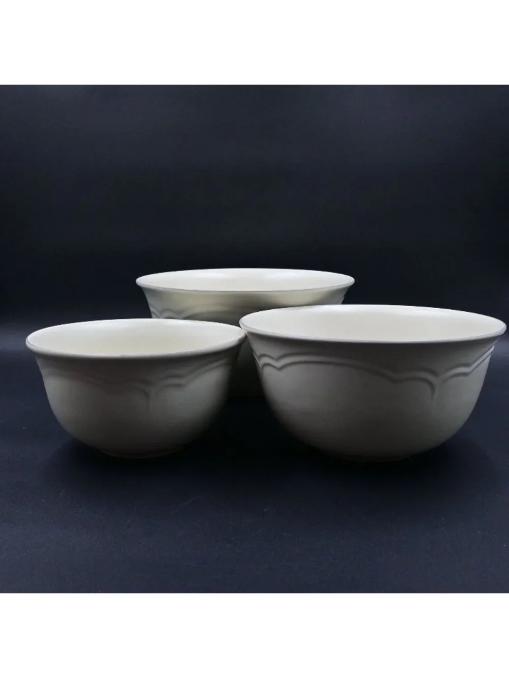 Pfaltzgraff Heirloom Mixing Nesting Bowls Stoneware Set of 3 Vintage